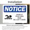 Signmission Swim At Your Own Risk We Can't Swim Sign With Symbol, 7 in W x Rectangle, Vinyl Decal OS-2PACK-NS-D-57-L-18516 - alternate 2